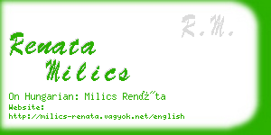 renata milics business card